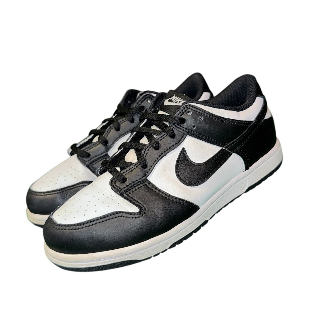 Nike Dunk Low Retro White Black Panda CW1588-100 Preschool Kids Sneakers Size 3Y